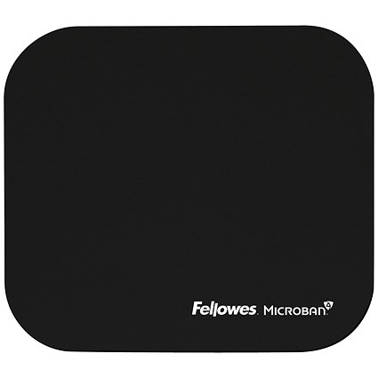Fellowes Microban Mouse Mat, Antibacterial, Non-slip, Black Fellowes Microban Mouse Mat, Antibacterial, Non-slip, Black