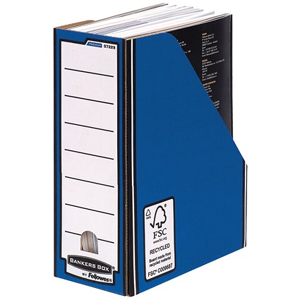 Fellowes Blue /White Bankers Box Premium Magazine File (Pack of 10)