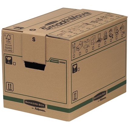 Fellowes Bankers Box Moving Box Small Brown Green (Pack of 5) 6205201