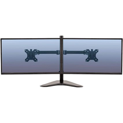 Fellowes Professional Series Tabletop Dual Monitor Arm, Adjustable Height, Black