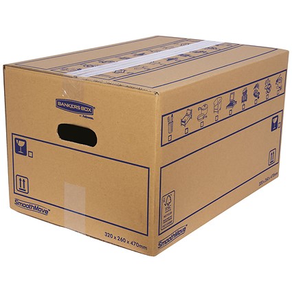 Bankers Box SmoothMove Standard Moving Box 320x260x470mm (Pack of 10) 6207201