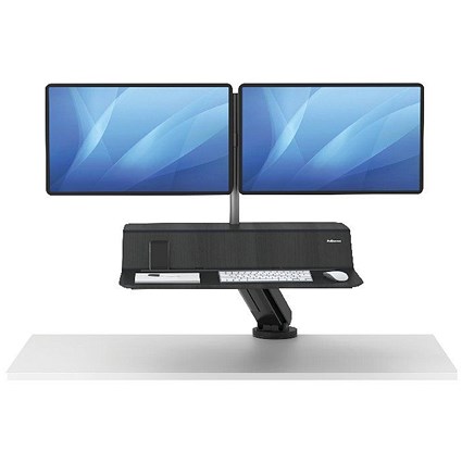 Fellowes Lotus RT Sit/Stand Workstation Dual Screen Black