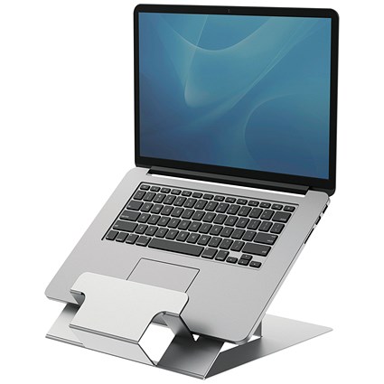 Fellowes Hylyft Laptop Stand, Adjustable Height and Tilt, Silver