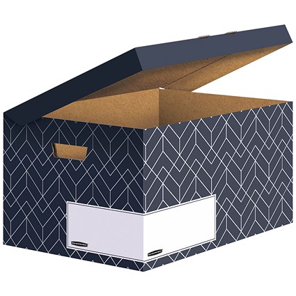 Bankers Box Decor Flip Top Box Grey (Pack of 5)