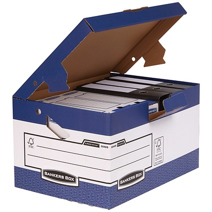 Bankers Box Ergo Stor Maxi FastFold Storage Boxes, Blue, Pack of 10 Bankers Box Ergo Stor Maxi FastFold Storage Boxes, Blue, Pack of 10
