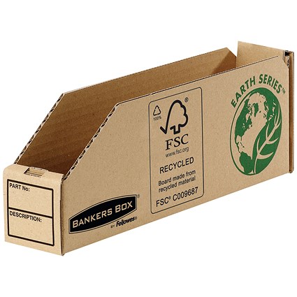 Bankers Box Storage Bin, Corrugated Fibreboard, Packed Flat, 51x280x102mm, Pack of 50