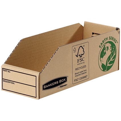 Bankers Box Storage Bin, Corrugated Fibreboard, Packed Flat, W98xD280xH102mm, Pack of 50