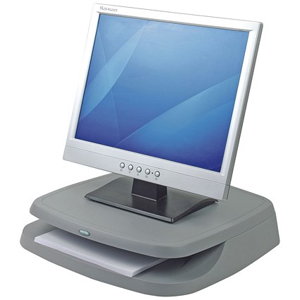Fellowes Basic Monitor Stand with Tray, Grey