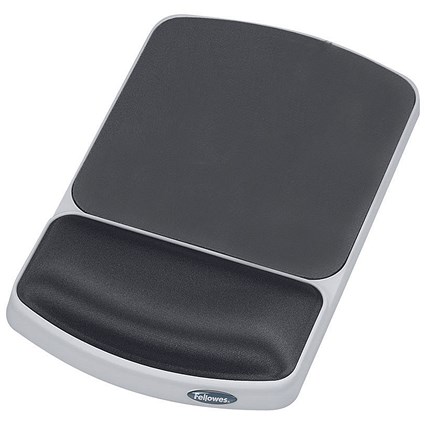Fellowes Premium Gel Mouse Mat, With Wrist Rest, Graphite