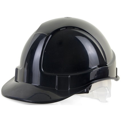 Beeswift Economy Vented Safety Helmet, Black Beeswift Economy Vented Safety Helmet, Black
