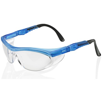 Beeswift Utah Safety Spectacles Clear, Blue