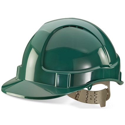 Beeswift Comfort Vented Safety Helmet, Green Beeswift Comfort Vented Safety Helmet, Green
