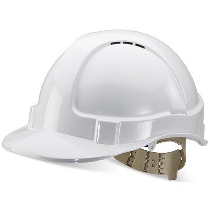 Beeswift Comfort Vented Safety Helmet, White Beeswift Comfort Vented Safety Helmet, White