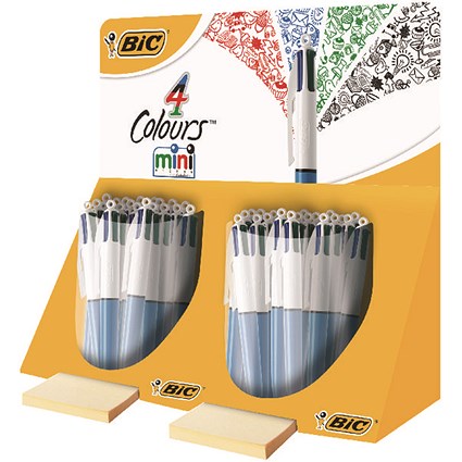 Bic 4 Colours In 1 Mini Ballpoint Pen (Pack of 40) In Counter Display Unit