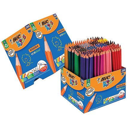 Bic Kids Evolution Eco Colouring Pencils Assorted (Pack of 288) Bic Kids Evolution Eco Colouring Pencils Assorted (Pack of 288)