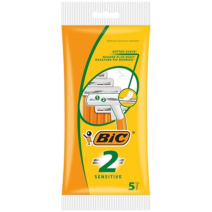 Bic 2 Sensitive Twin Blade Shavers (Pack of 100)