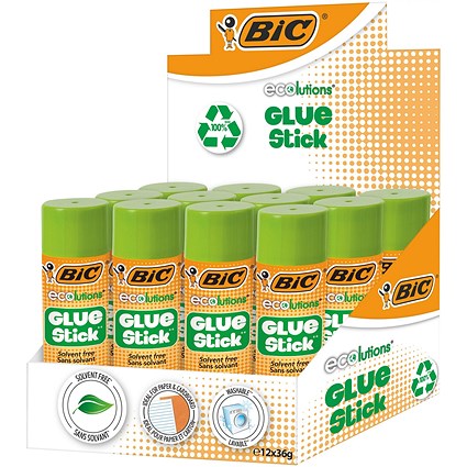 Bic Glue Stick ECOlutions 36g 12x20 (Pack of 240) Bic Glue Stick ECOlutions 36g 12x20 (Pack of 240)