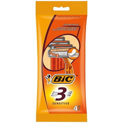 Bic 3 Sensitive Triple Blade Shavers (Pack of 40)
