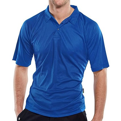 Beeswift B-Cool Wicking Polo Shirt, Royal Blue, Medium Beeswift B-Cool Wicking Polo Shirt, Royal Blue, Medium