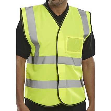 Beeswift Hi Viz En20471 Id Vest, Saturn Yellow, Small Beeswift Hi Viz En20471 Id Vest, Saturn Yellow, Small