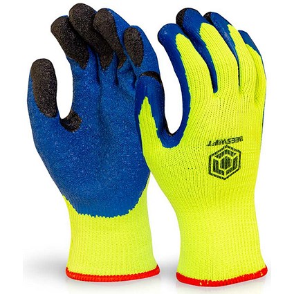 Beeswift Latex Thermo-Star Fully Dipped Gloves, Saturn Yellow, 2XL