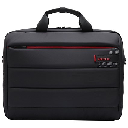 BestLife Laptop Carry Case with USB Connector, For up to 15.6 Inch Laptops, Black