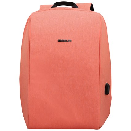 BestLife Travel Safe Laptop Backpack with USB Connector, For up to 15.6 Inch Laptops, Orange