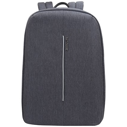 BestLife Travel Safe Laptop Backpack with USB Connector, For up to 15.6 Inch Laptops, Grey