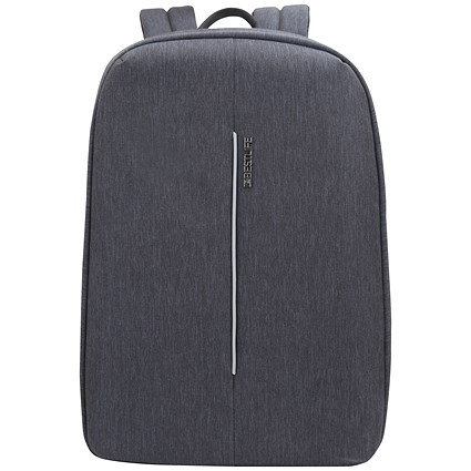 BestLife Travel Safe Laptop Backpack with USB Connector, For up to 15.6 Inch Laptops, Grey