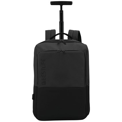 BestLife Travel Trolley Bag with USB Connector, For up to 17 Inch Laptops, Black BestLife Travel Trolley Bag with USB Connector, For up to 17 Inch Laptops, Black
