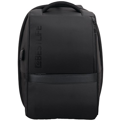 BestLife Neoton Laptop Backpack, For up to 15.6 Inch Laptops, Black