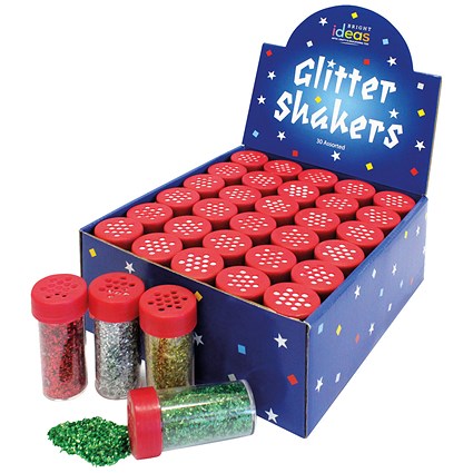 Bright Ideas Assorted Glitter Shakers (Pack of 30)