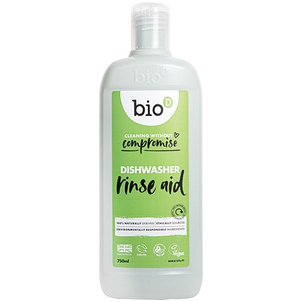 Bio-D Dishwasher Rinse Aid, 750ml, Pack of 12