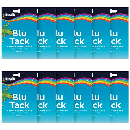 Blu-Tack Handy Pack, 60g, Pack of 12