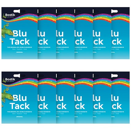 Bostik Blu-tack Handy Pack, 60g, Pack of 12
