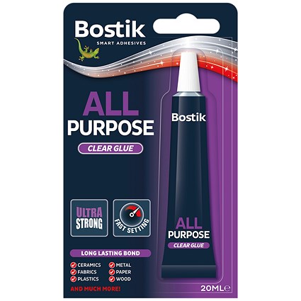 Bostik All Purpose Adhesive 20ml Clear (6 Pack)