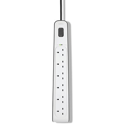 Belkin Surge Protector Extension Lead 6 Sockets 2m White