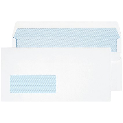 Blake PurelyEveryday DL White Envelopes, 90gsm, Self Seal, Pack of 50