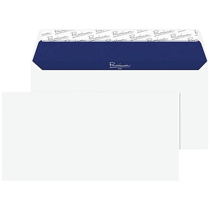 Blake PremiumPure DL Recycled Envelopes, Peel and Seal, White, Pack of 50