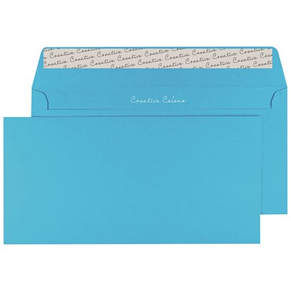 Blake Plain Blue DL Envelopes, Peel & Seal, 120gsm, Pack of 250