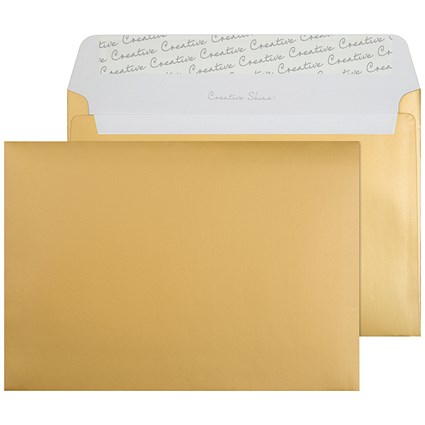 Blake Plain Gold C5 Envelopes, Peel and Seal, 120gsm, Pack of 250