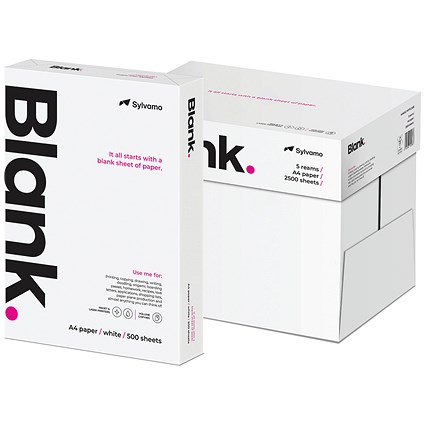 Blank A4 Paper, White, 70gsm, Box (5 x 500 Sheets)