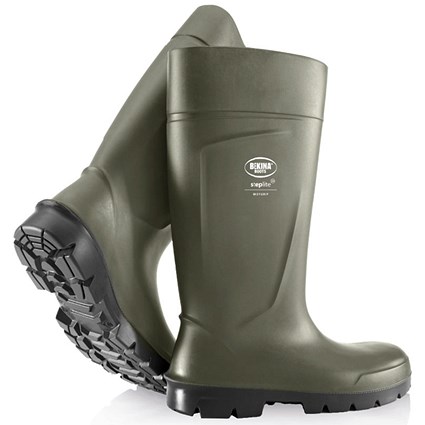 Bekina Steplite Easygrip Non Safety Wellington Boots, Green, 10.5