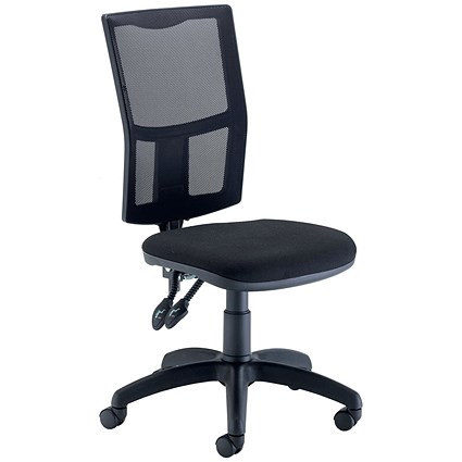 5 Star Lumo Mesh Chair No Arms Black