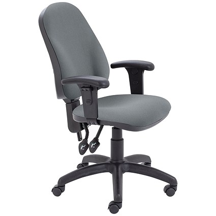 5 Star Lumo Hbk Operator Chair Adjustable Arms Charcoal
