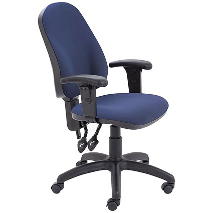 5 Star Lumo Hbk Operator Chair Adjustable Arms Royal Blue