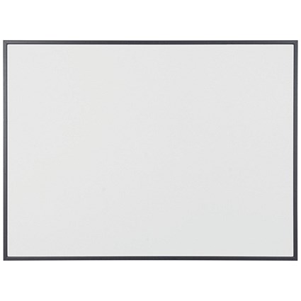 Bi-Office Basic Non-Magnetic Whiteboard, Black Frame, 1200x900mm
