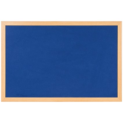Bi-Office Earth Felt Notice Board, 900x600mm, Blue