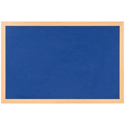 Bi-Office Earth Felt Notice Board, 1200x900mm, Blue