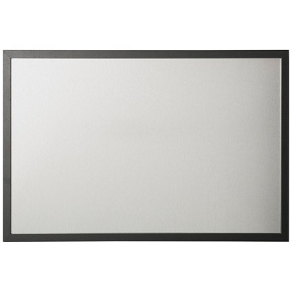 Bi-Office Silver Finish Magnetic Board, Black Frame, 600x450mm Bi-Office Silver Finish Magnetic Board, Black Frame, 600x450mm